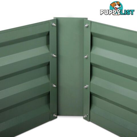 Raised Garden Bed Galvanised Steel 150x90x30cm Elevated Instant Planter Green