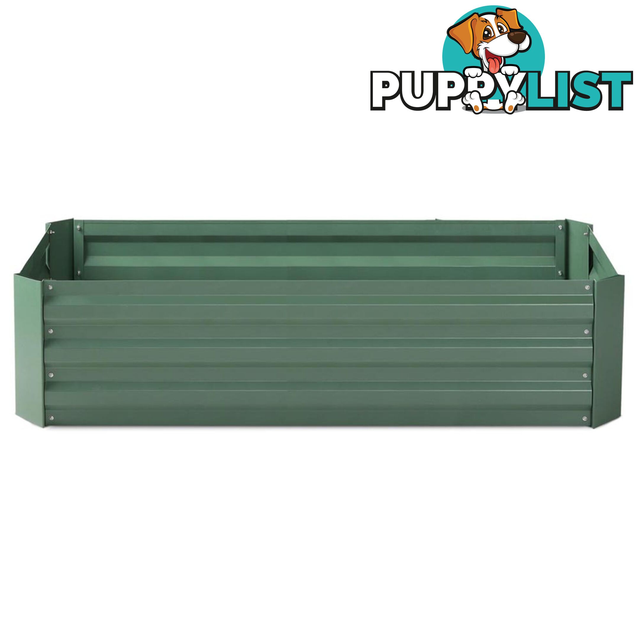 Raised Garden Bed Galvanised Steel 150x90x30cm Elevated Instant Planter Green