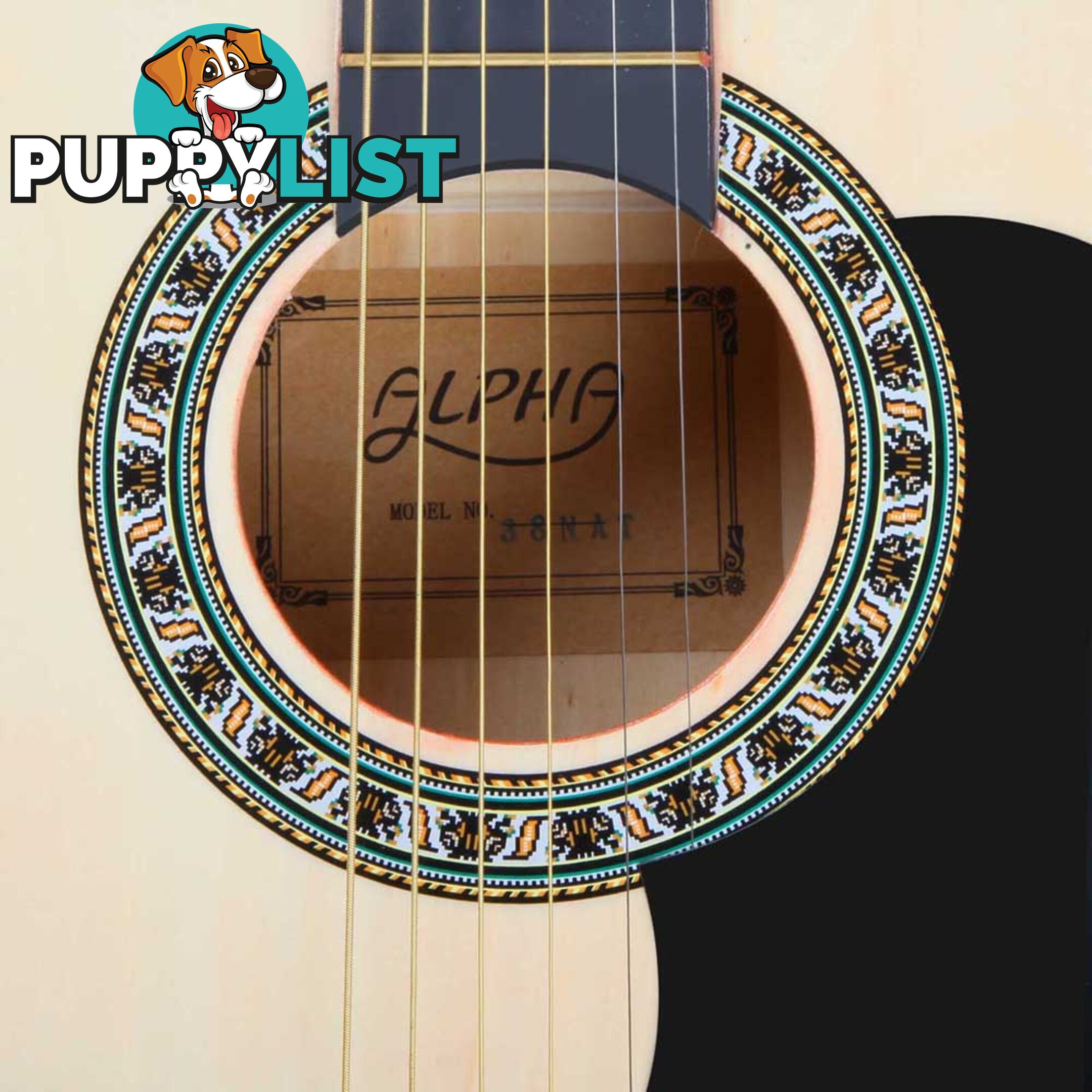 38 Inch Wooden Acoustic Guitar Natural