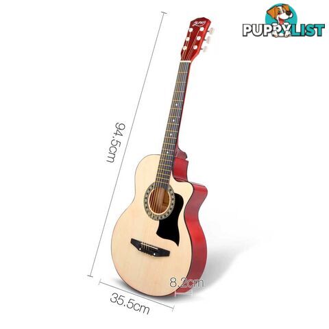 38 Inch Wooden Acoustic Guitar Natural