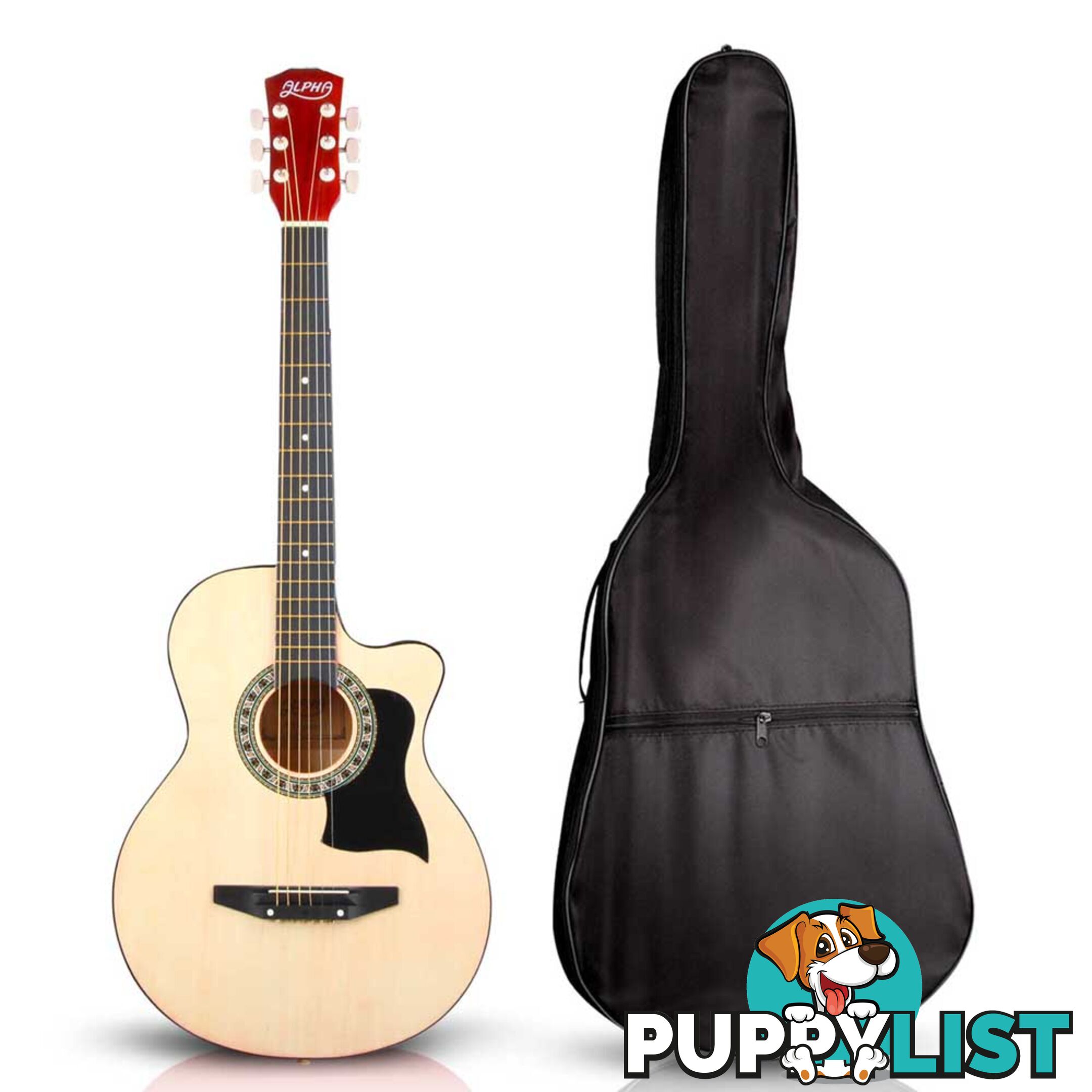 38 Inch Wooden Acoustic Guitar Natural