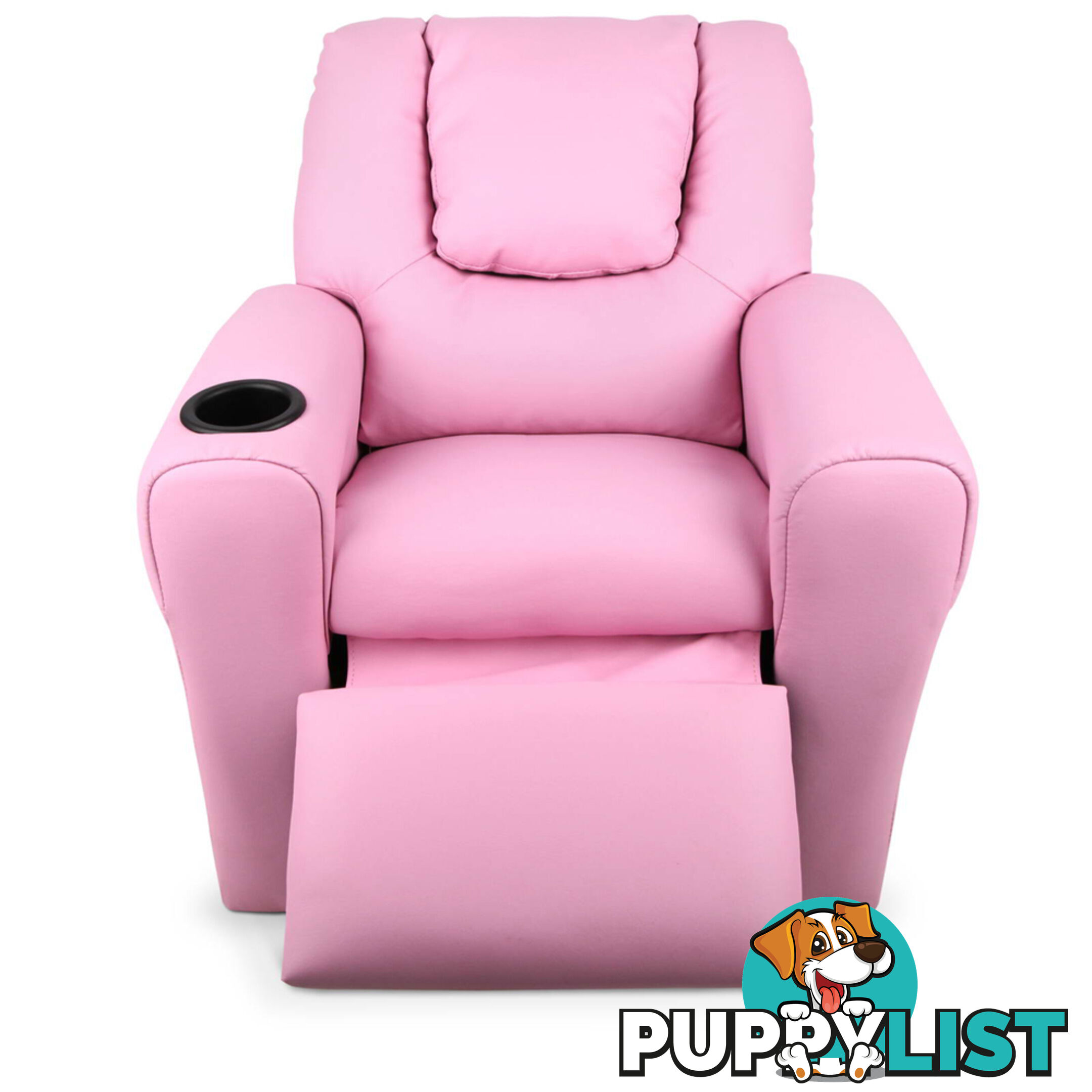 Premium Children PU Leather Sofa Kids Recliner Lounge Padded Arm Chair Pink