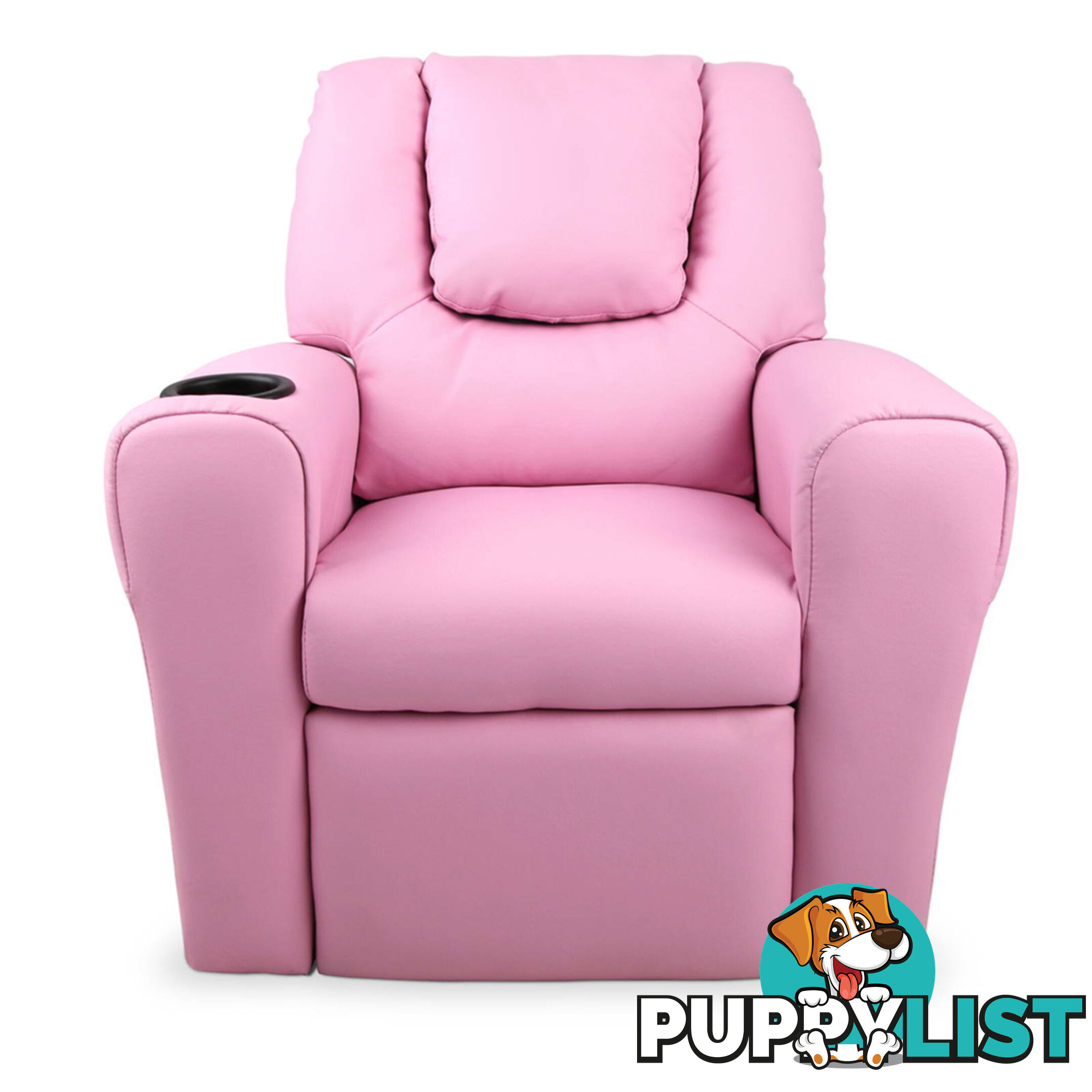 Premium Children PU Leather Sofa Kids Recliner Lounge Padded Arm Chair Pink