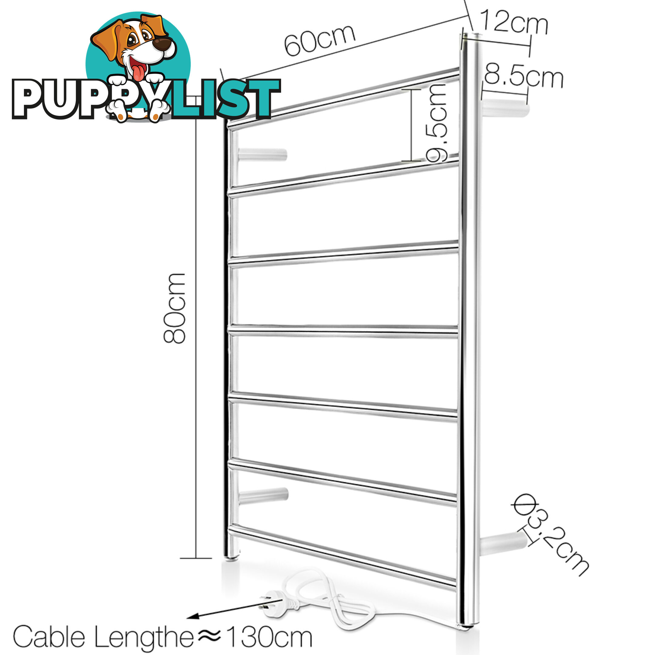 Electric Heated Towel Rail - Medium