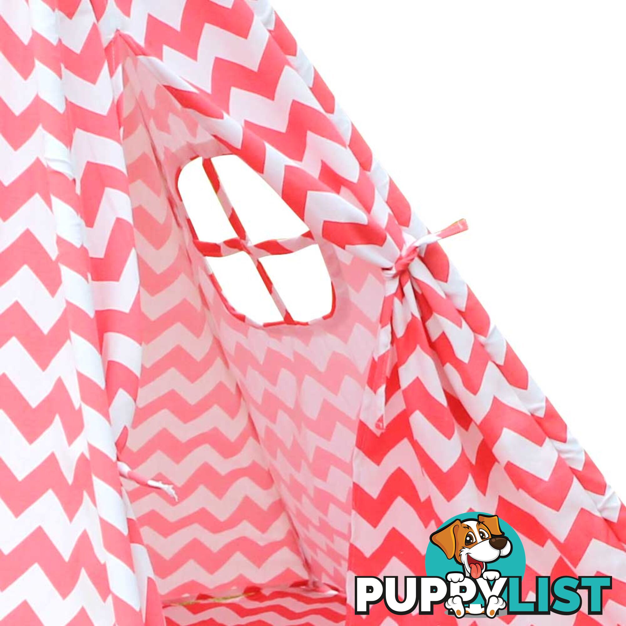 Kids Play Tent Canvas Teepee Pretend Playhouse Outdoor Indoor Tipi Coral