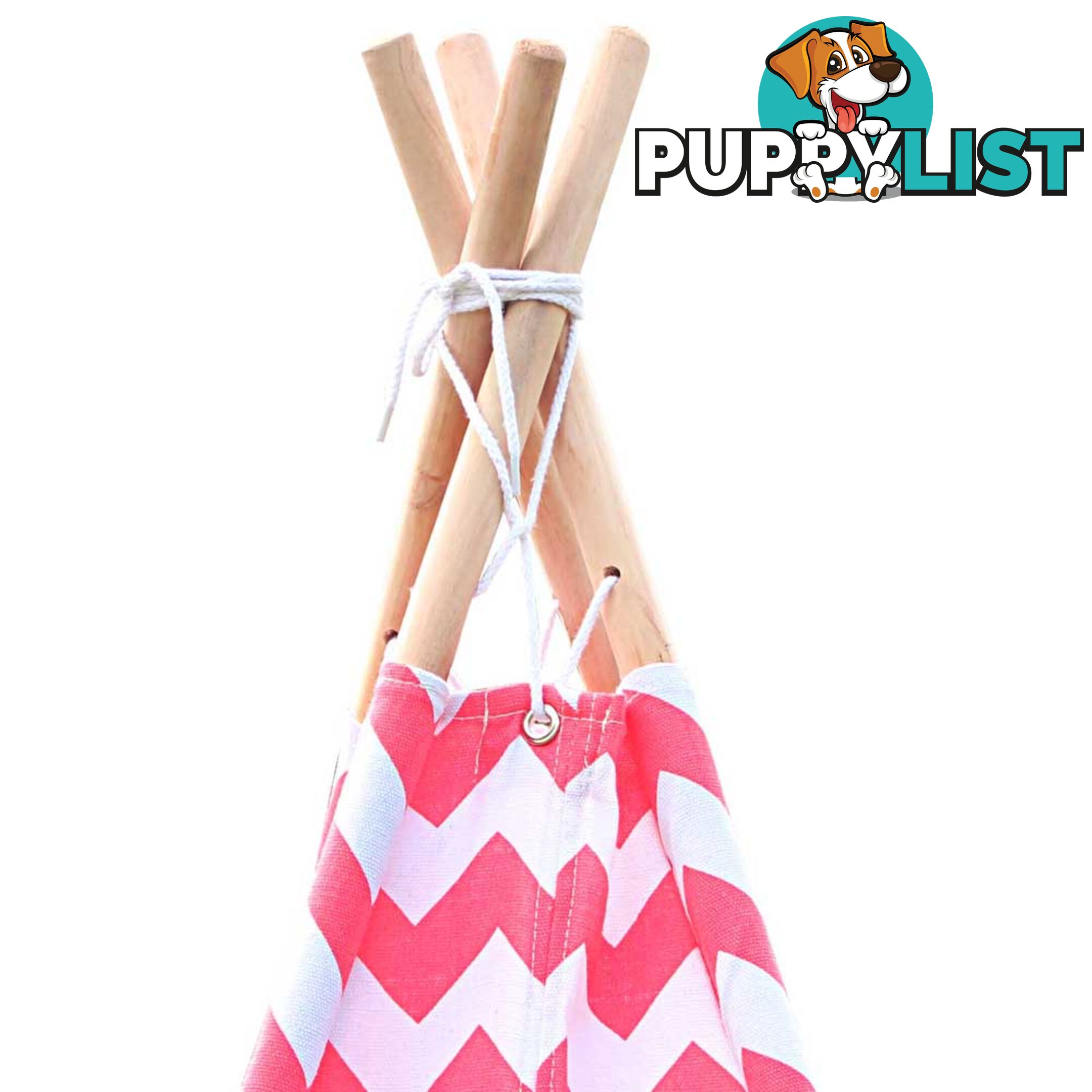 Kids Play Tent Canvas Teepee Pretend Playhouse Outdoor Indoor Tipi Coral