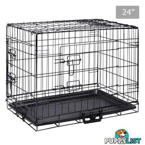 Metal Collapsible Dog Cage 24IN