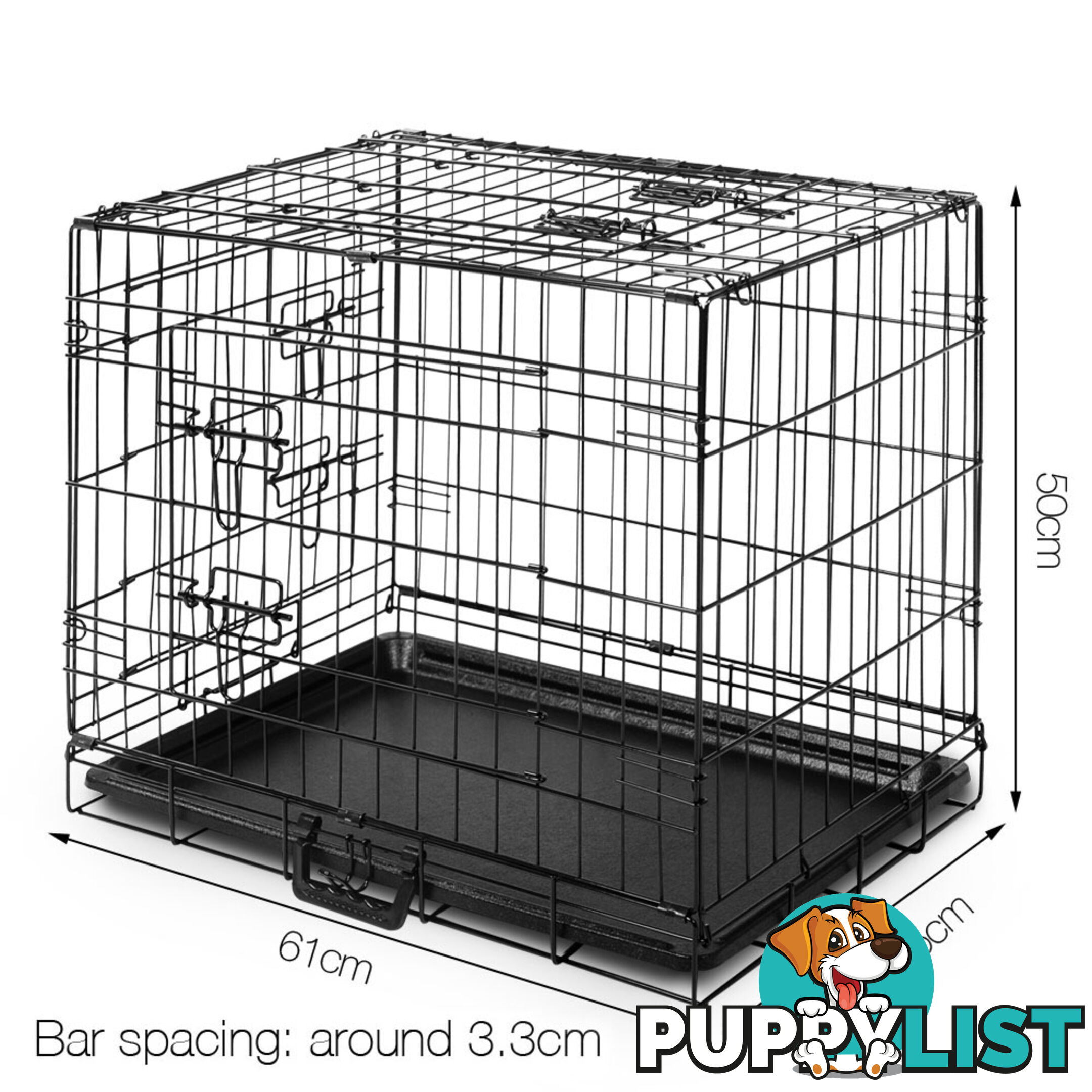 Metal Collapsible Dog Cage 24IN