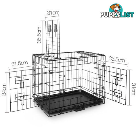 Metal Collapsible Dog Cage 24IN