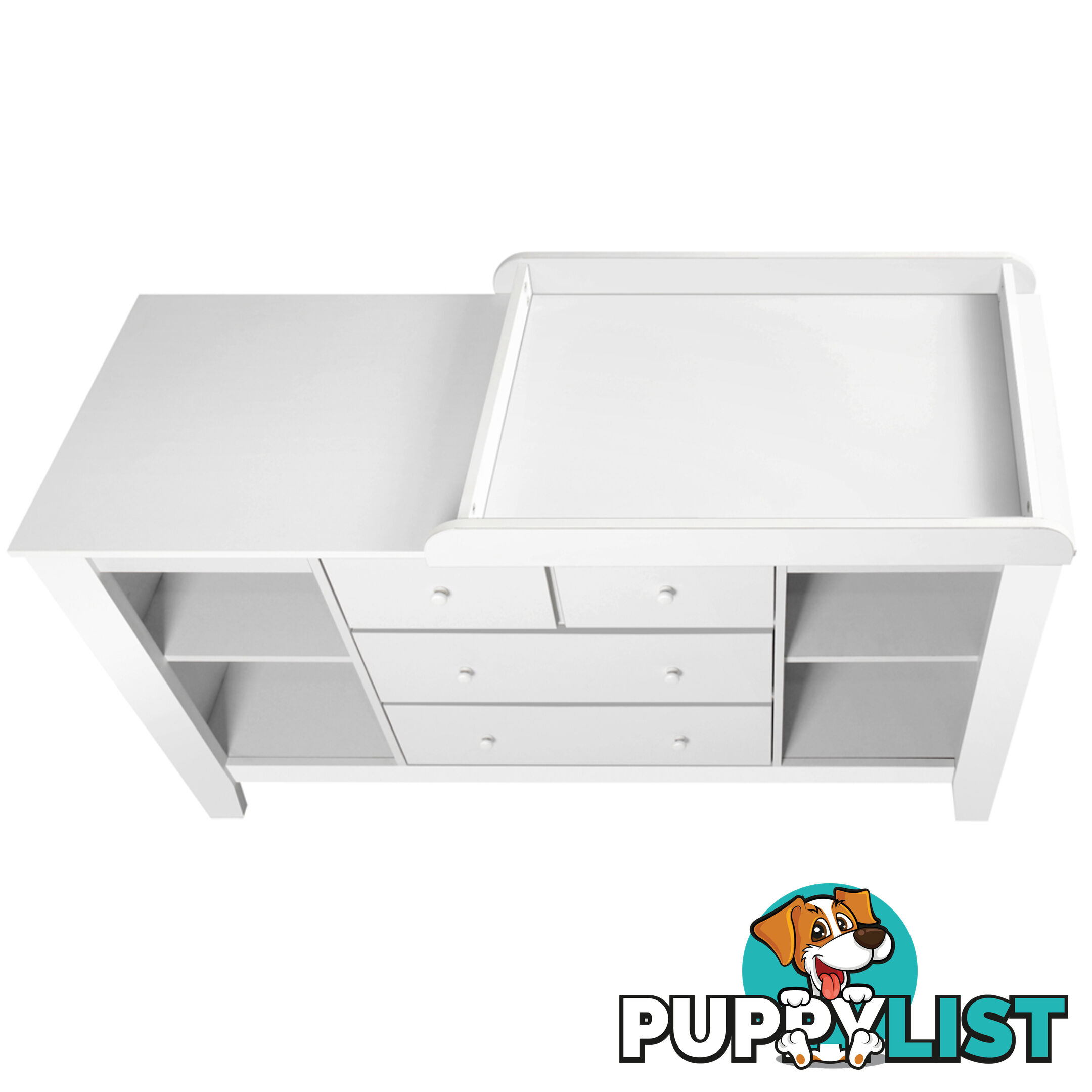 Baby Nursery Change Table Chest Dresser Drawer Cabinet Nappy Changer White