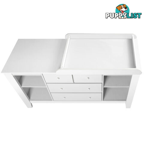 Baby Nursery Change Table Chest Dresser Drawer Cabinet Nappy Changer White