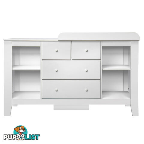 Baby Nursery Change Table Chest Dresser Drawer Cabinet Nappy Changer White