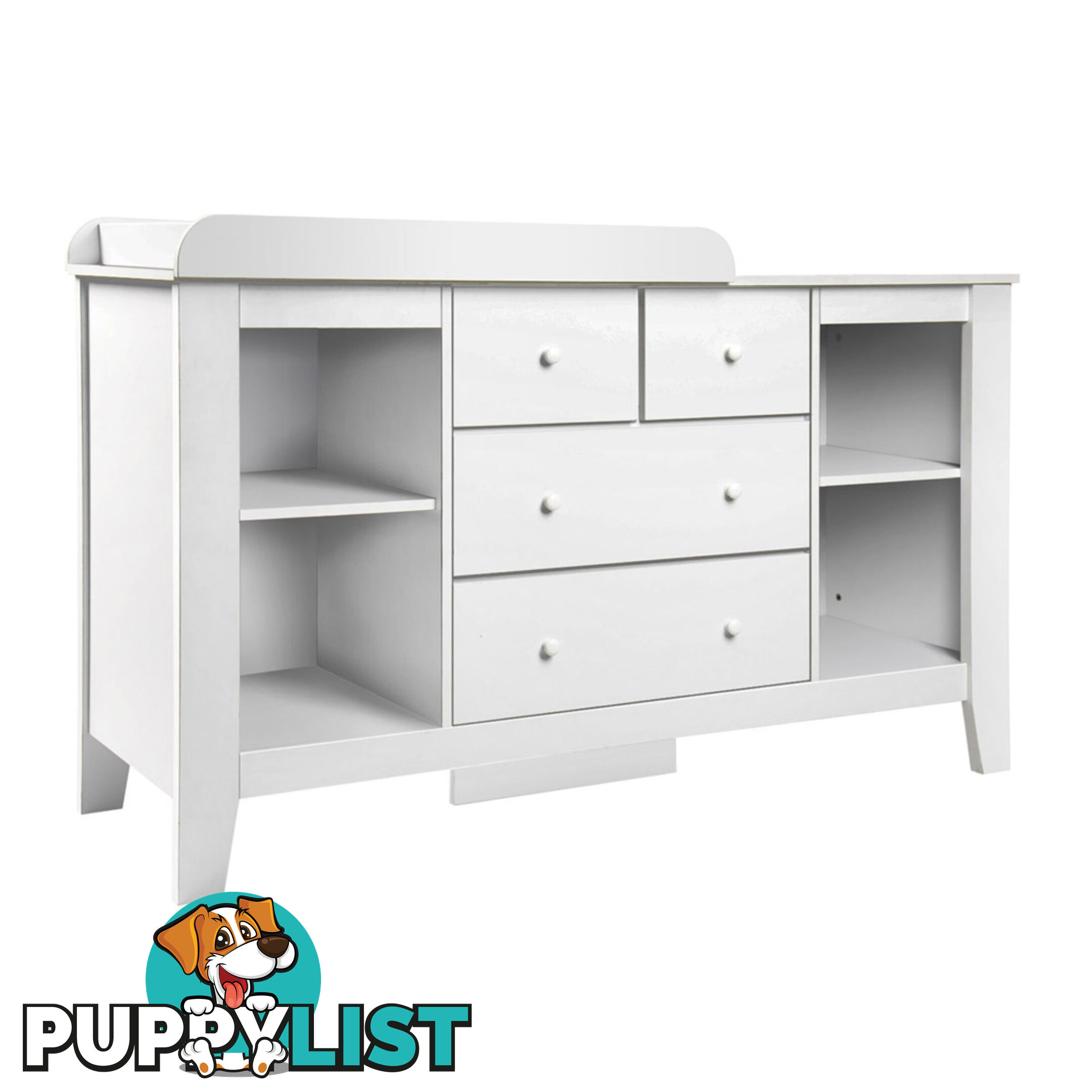 Baby Nursery Change Table Chest Dresser Drawer Cabinet Nappy Changer White