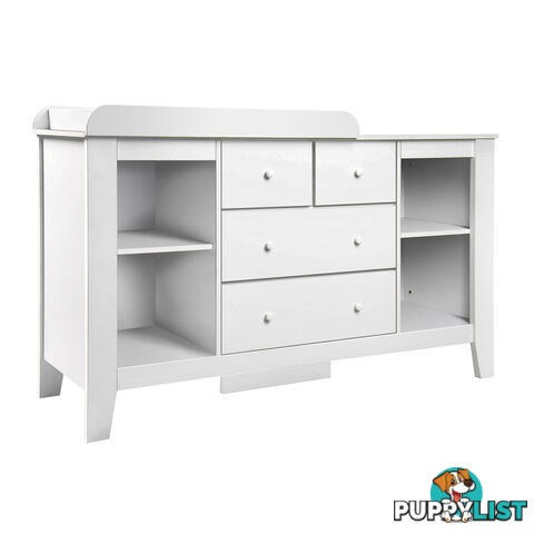 Baby Nursery Change Table Chest Dresser Drawer Cabinet Nappy Changer White