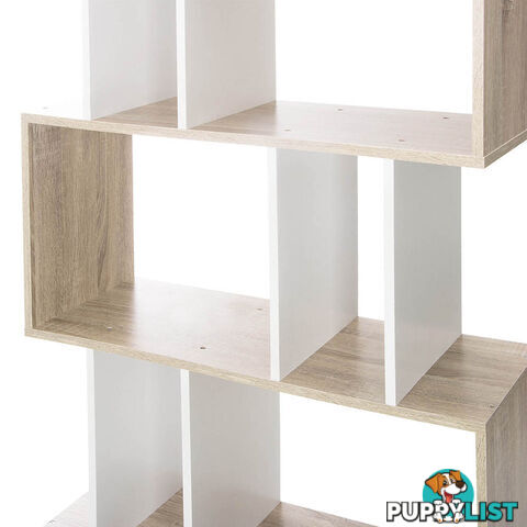 5 Tier Display/Book/Storage Shelf Unit White Brown