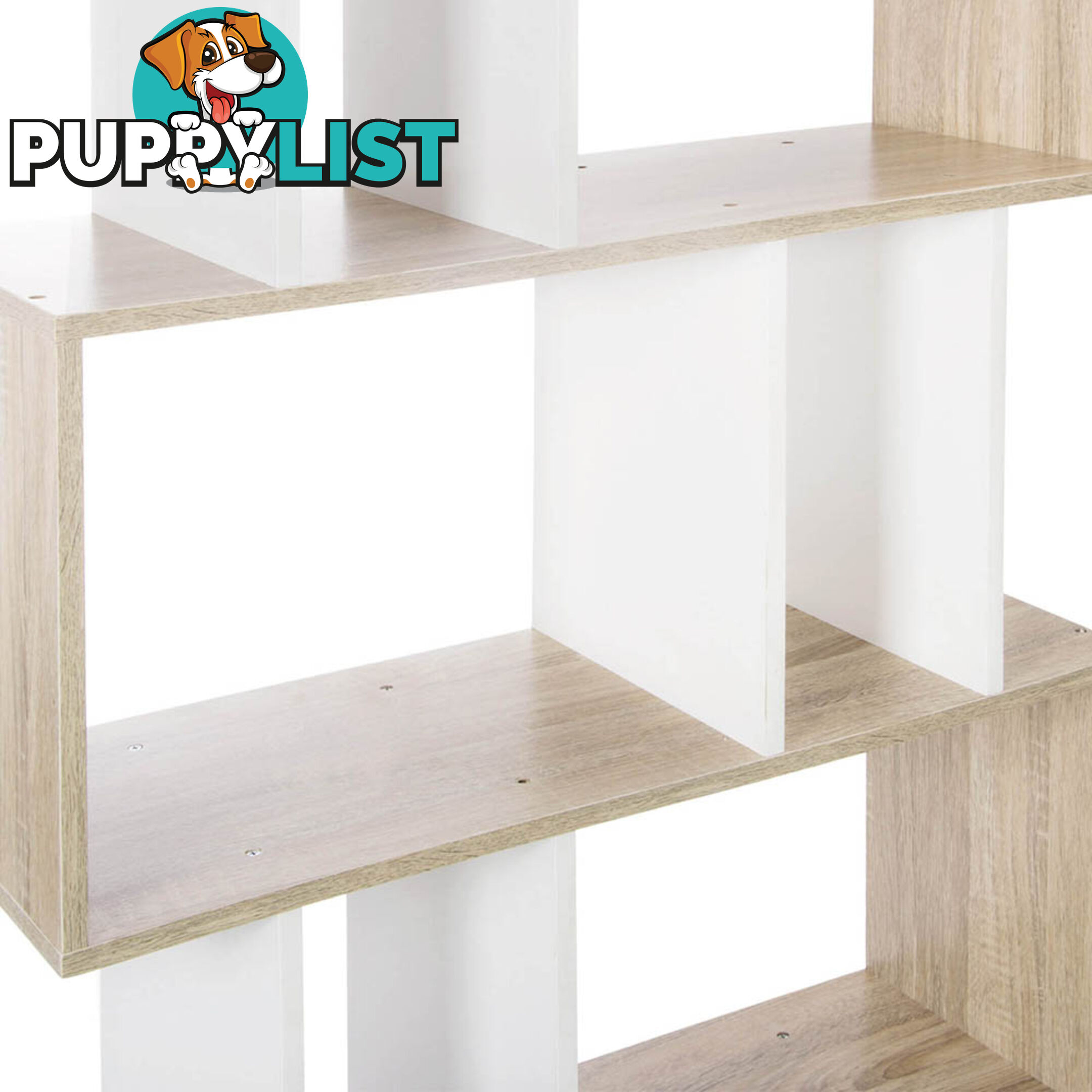 5 Tier Display/Book/Storage Shelf Unit White Brown