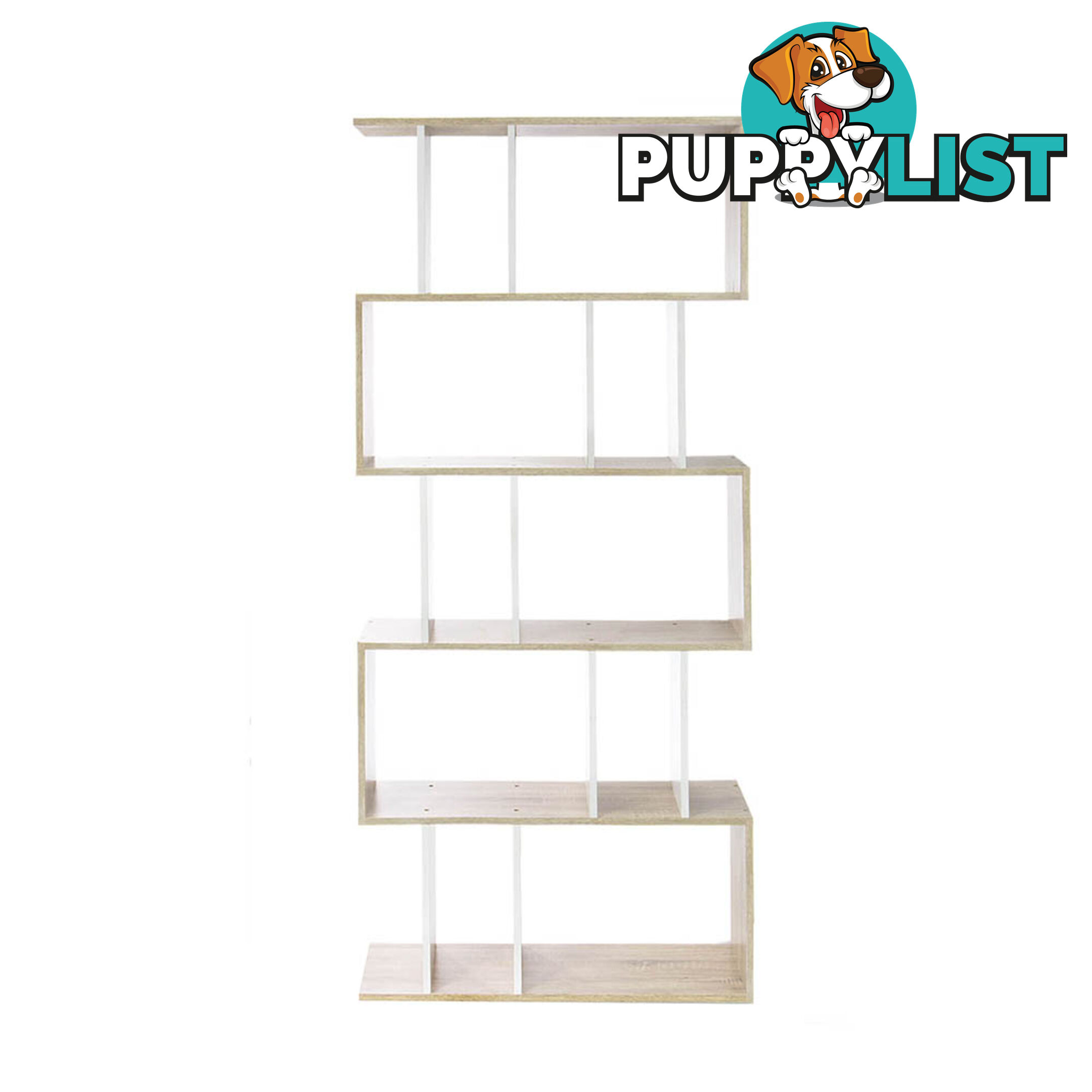 5 Tier Display/Book/Storage Shelf Unit White Brown