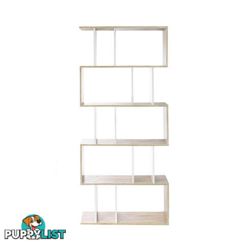 5 Tier Display/Book/Storage Shelf Unit White Brown