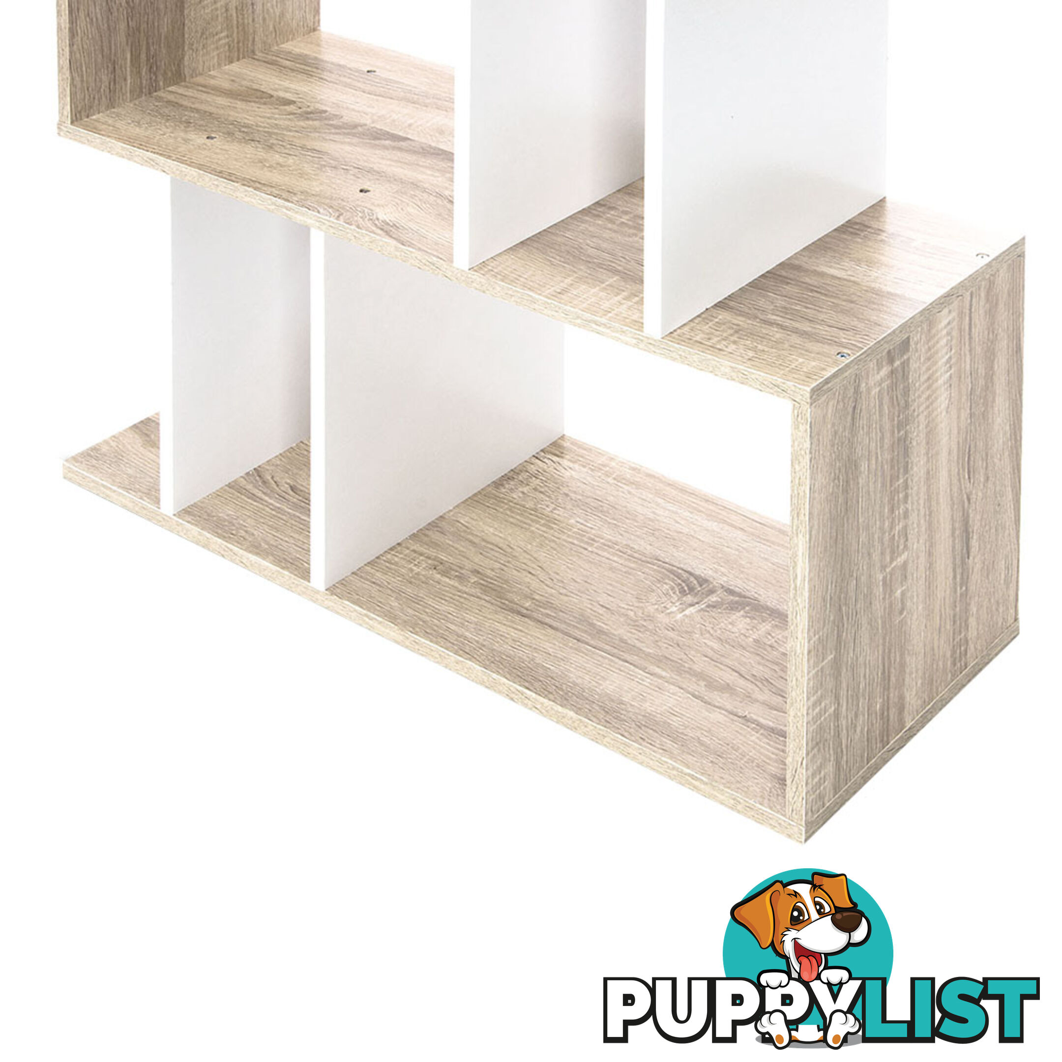 5 Tier Display/Book/Storage Shelf Unit White Brown