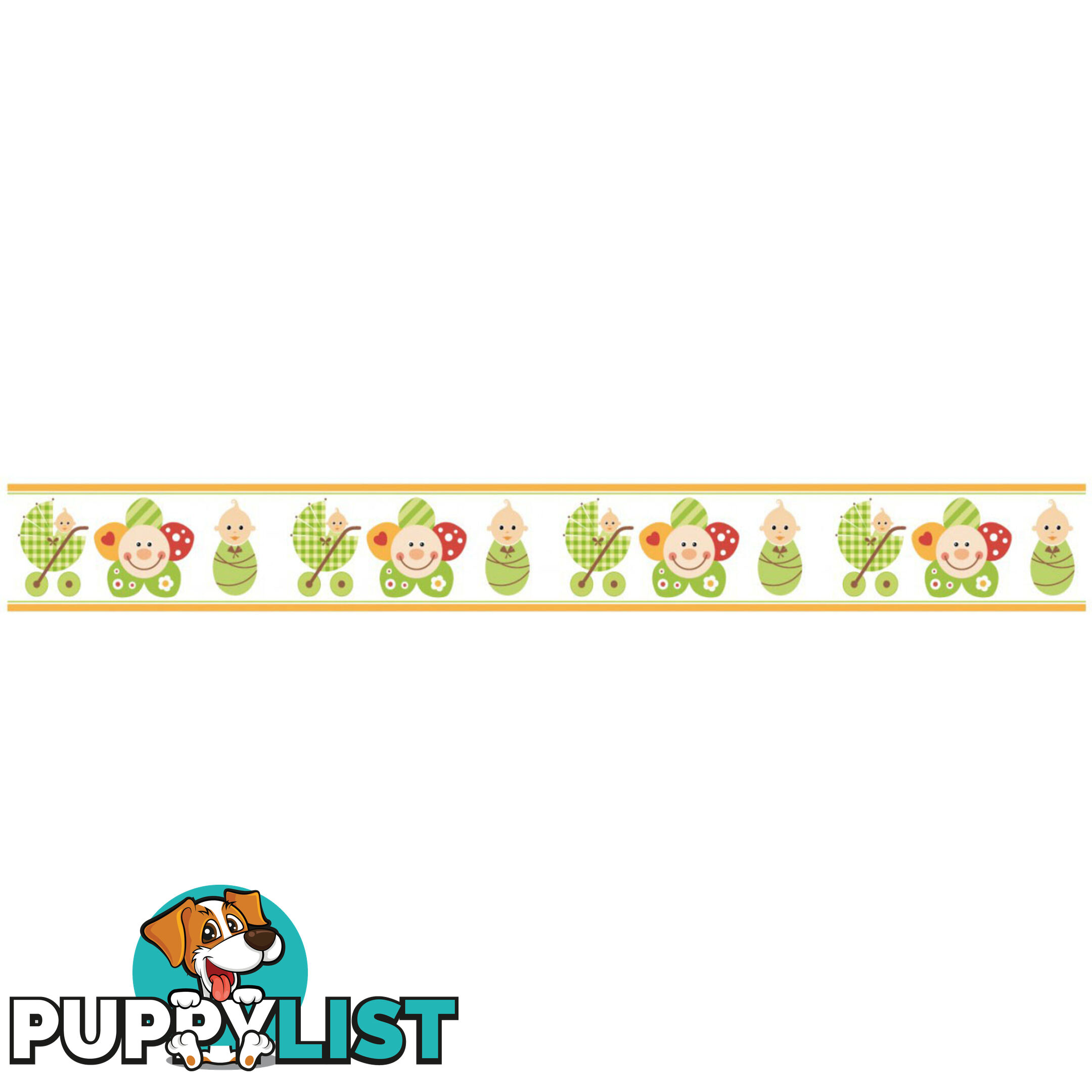 Smiley Flower Face Wall Border Stickers - Totally Movable