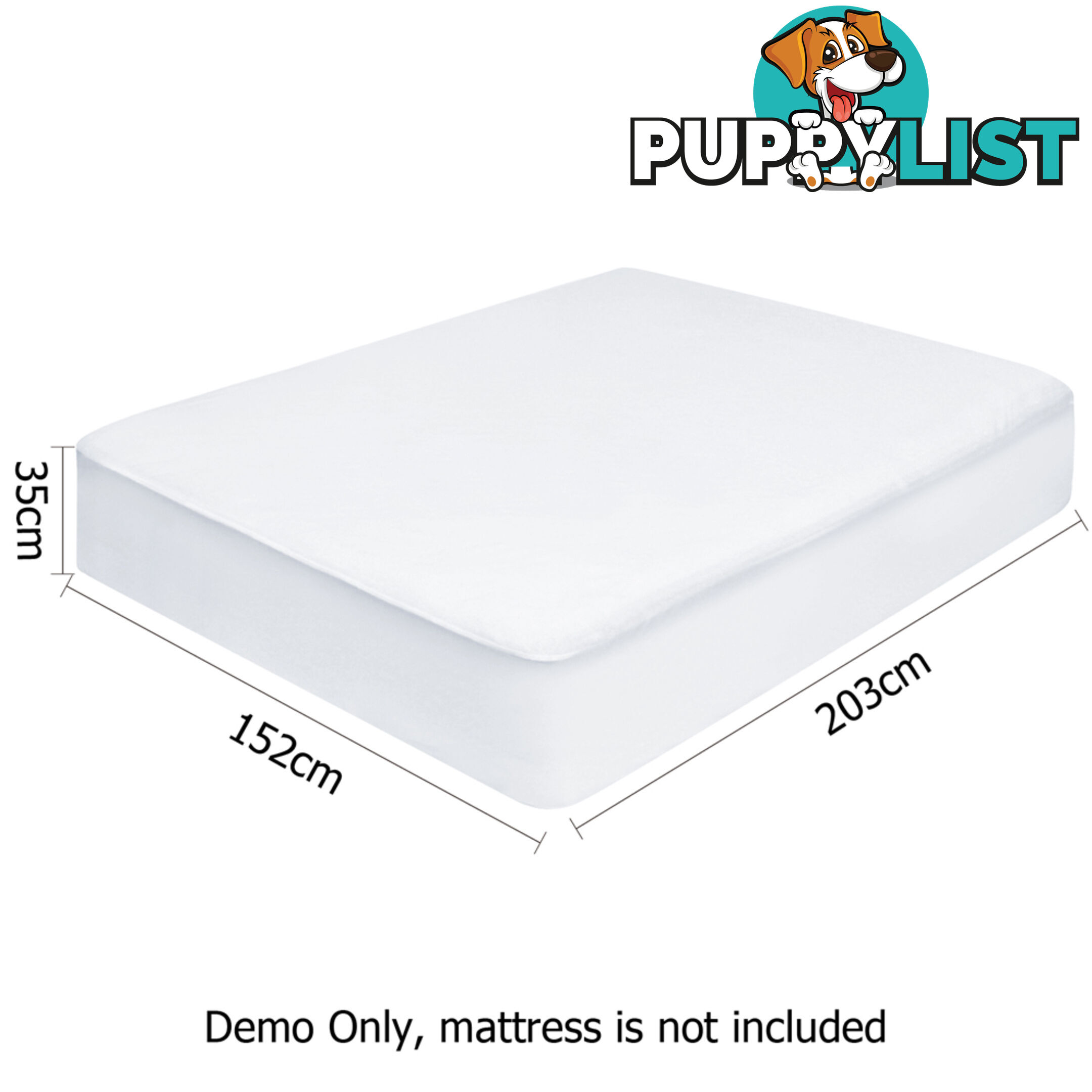 Fitted Non-Woven Waterproof Mattress Protector PU Coating Bed Cover Queen