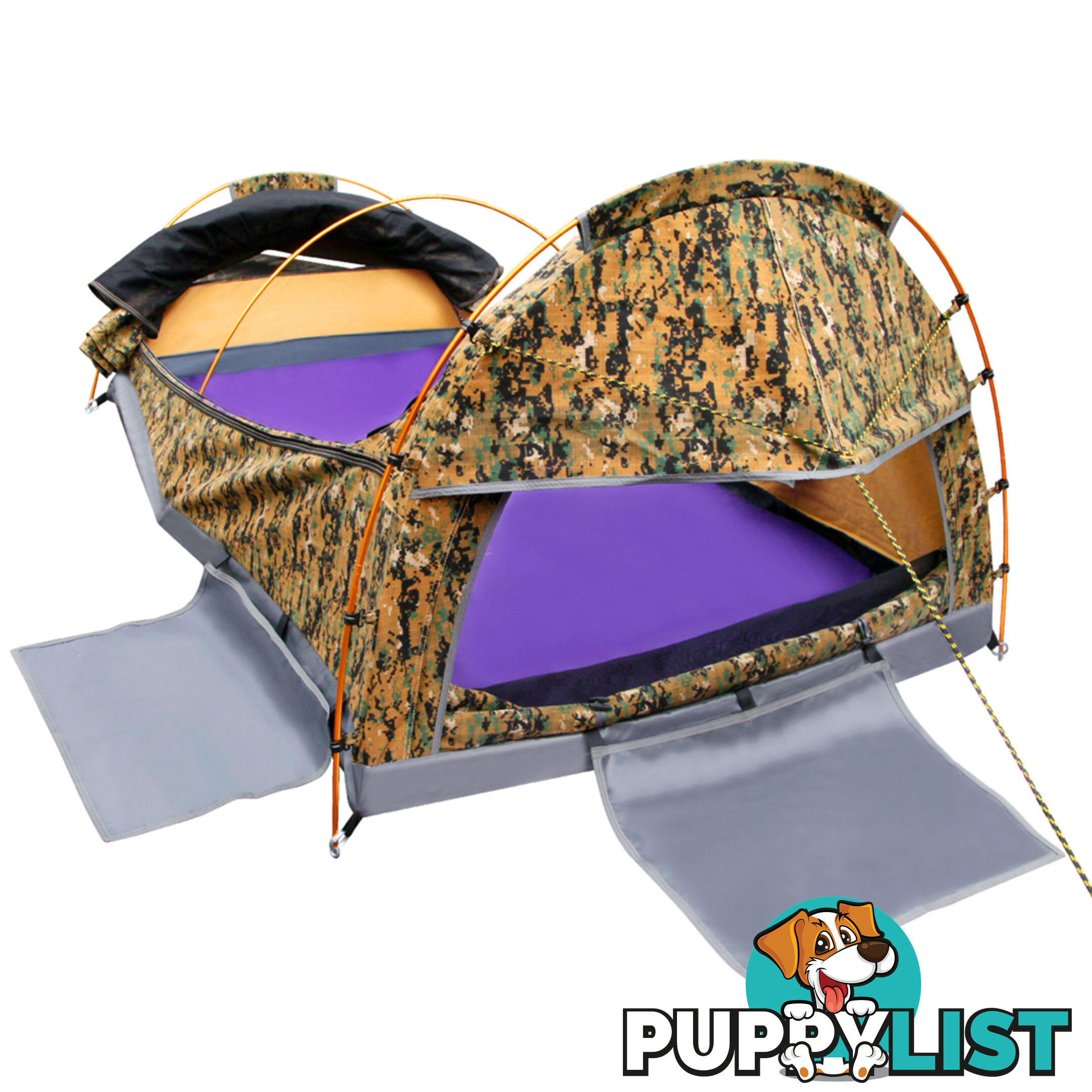 Double Camping Canvas Swag Tent Desert Camouflage w/ Bag