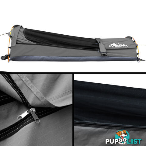 Biker Swag Camping Single Swags Tent Biking Rip Stop Canvas Carry Bag Grey