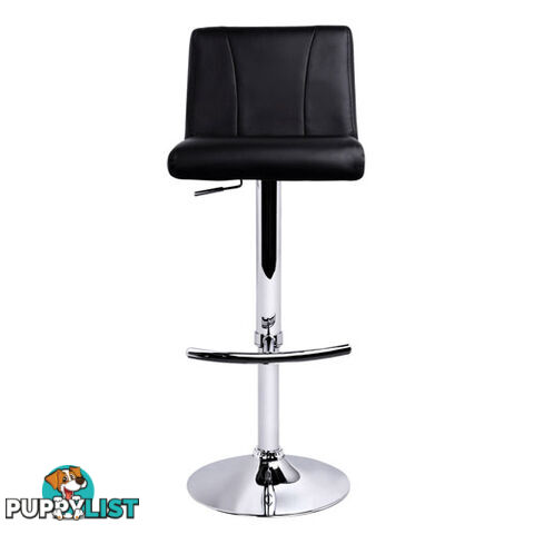 2 x PU Leather Kitchen Bar Stool Gas Lift Black