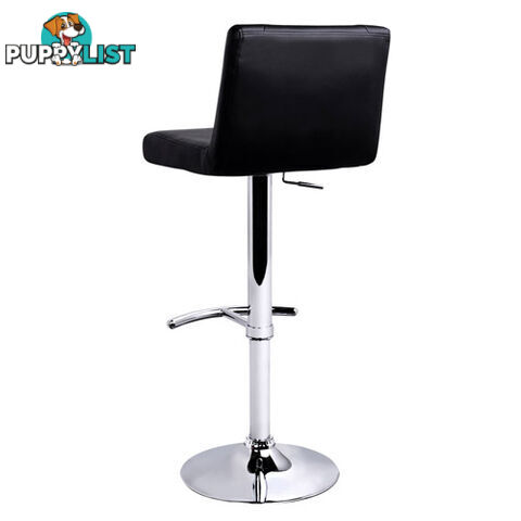 2 x PU Leather Kitchen Bar Stool Gas Lift Black