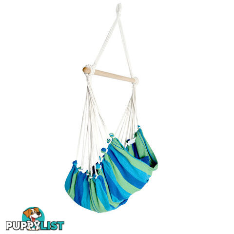 Hammock Swing Chair w/ Cushion Blue Green