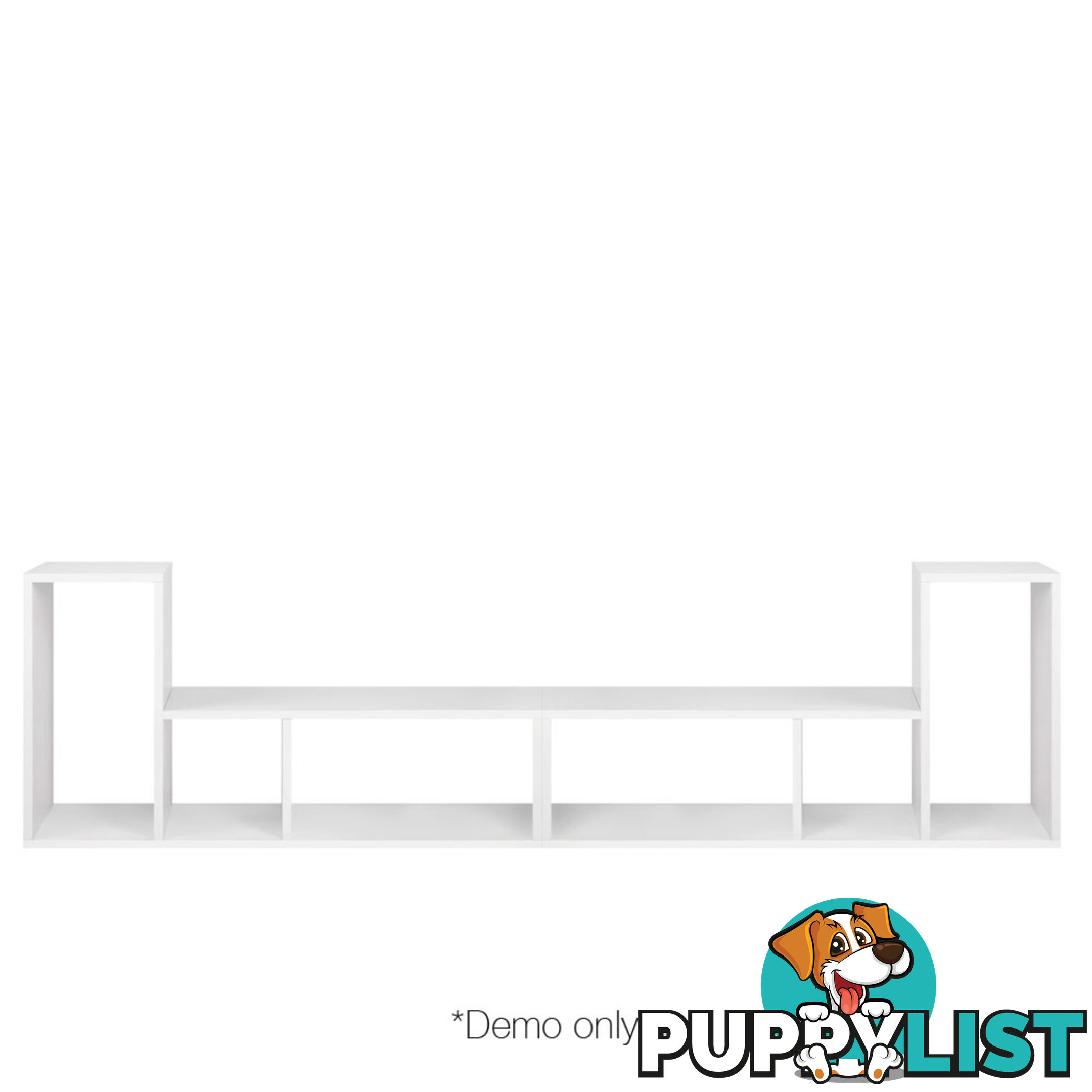 L Shape Display Shelf DIY Cube TV Stand Bookshelf Storage Cabinet White