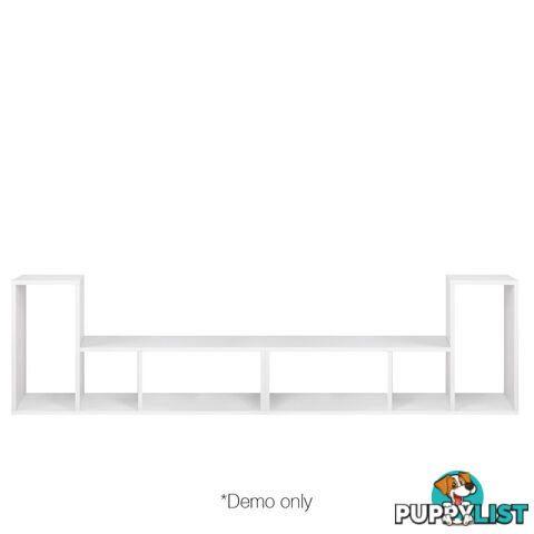 L Shape Display Shelf DIY Cube TV Stand Bookshelf Storage Cabinet White