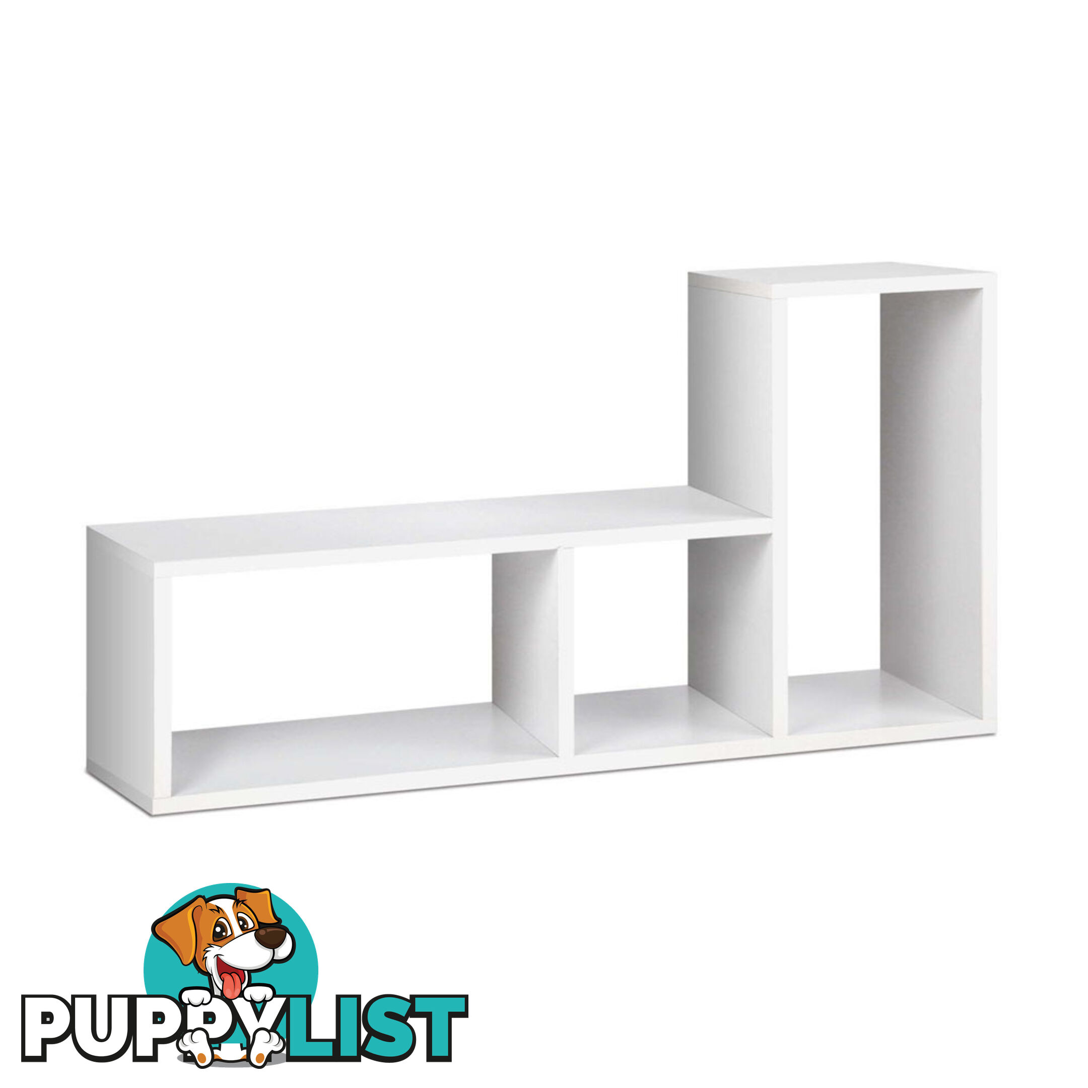 L Shape Display Shelf DIY Cube TV Stand Bookshelf Storage Cabinet White