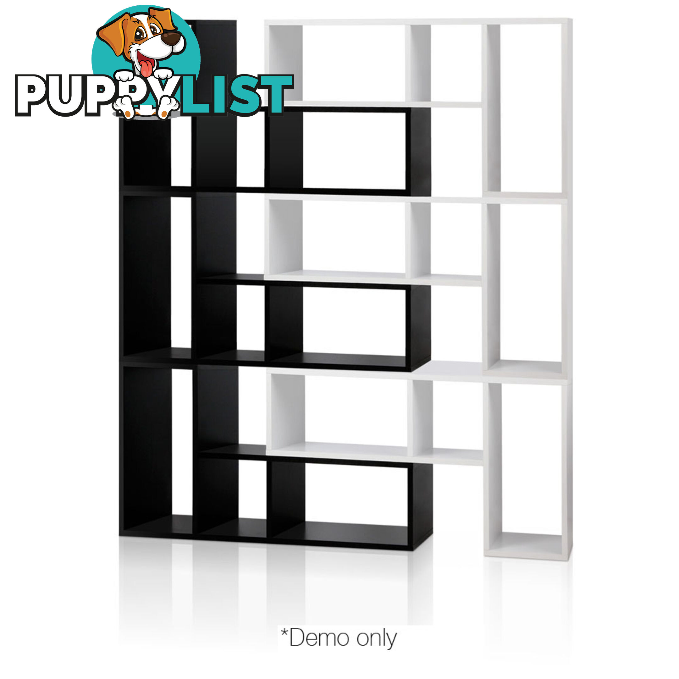 L Shape Display Shelf DIY Cube TV Stand Bookshelf Storage Cabinet White