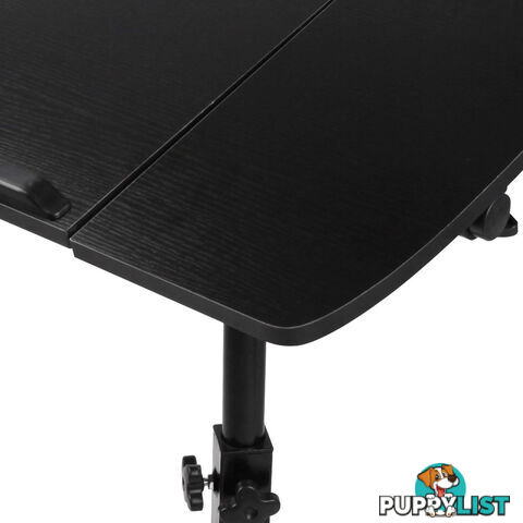 Rotating Mobile Laptop Adjustable Desk w/ USB Cooler Black