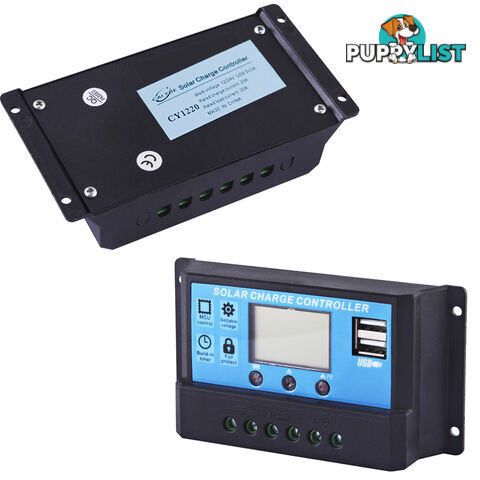 20A 12V-24V LCD Display PWM Solar Panel Regulator Charge Controller & Timer PWN