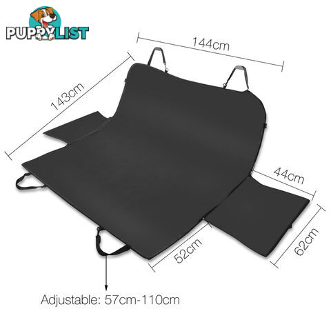 Cat Dog Car Back Seat Cover Waterproof Pet Hammock Protector Blanket Mat Black