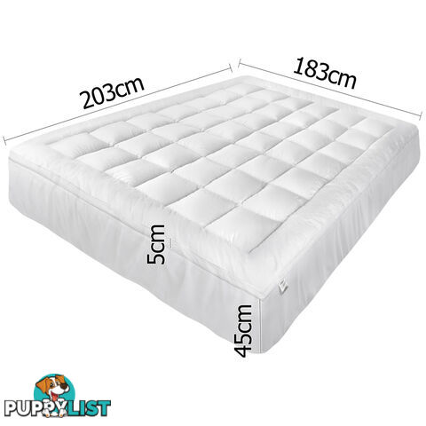 Luxury Mattress Topper Protector Pad Cover Pillowtop Memory Resistant King