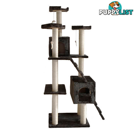 Cat Scratching Poles Post Furniture Tree 185cm Dark Grey