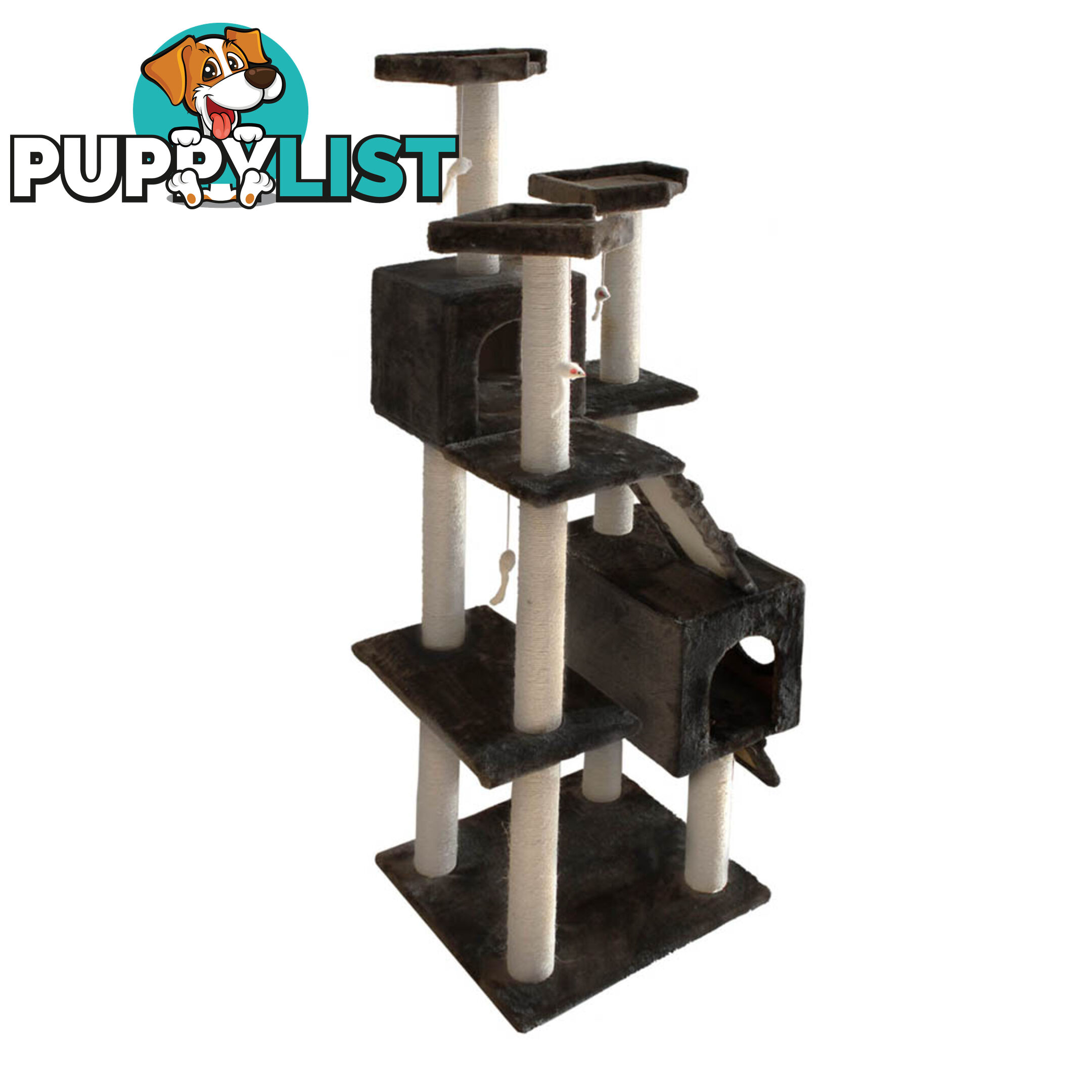 Cat Scratching Poles Post Furniture Tree 185cm Dark Grey