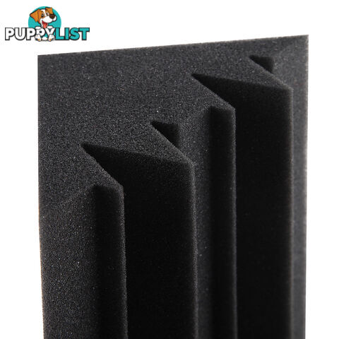 20 Studio Acoustic Foam Home Corner Bass Trap Sound Absorption Proofing Black