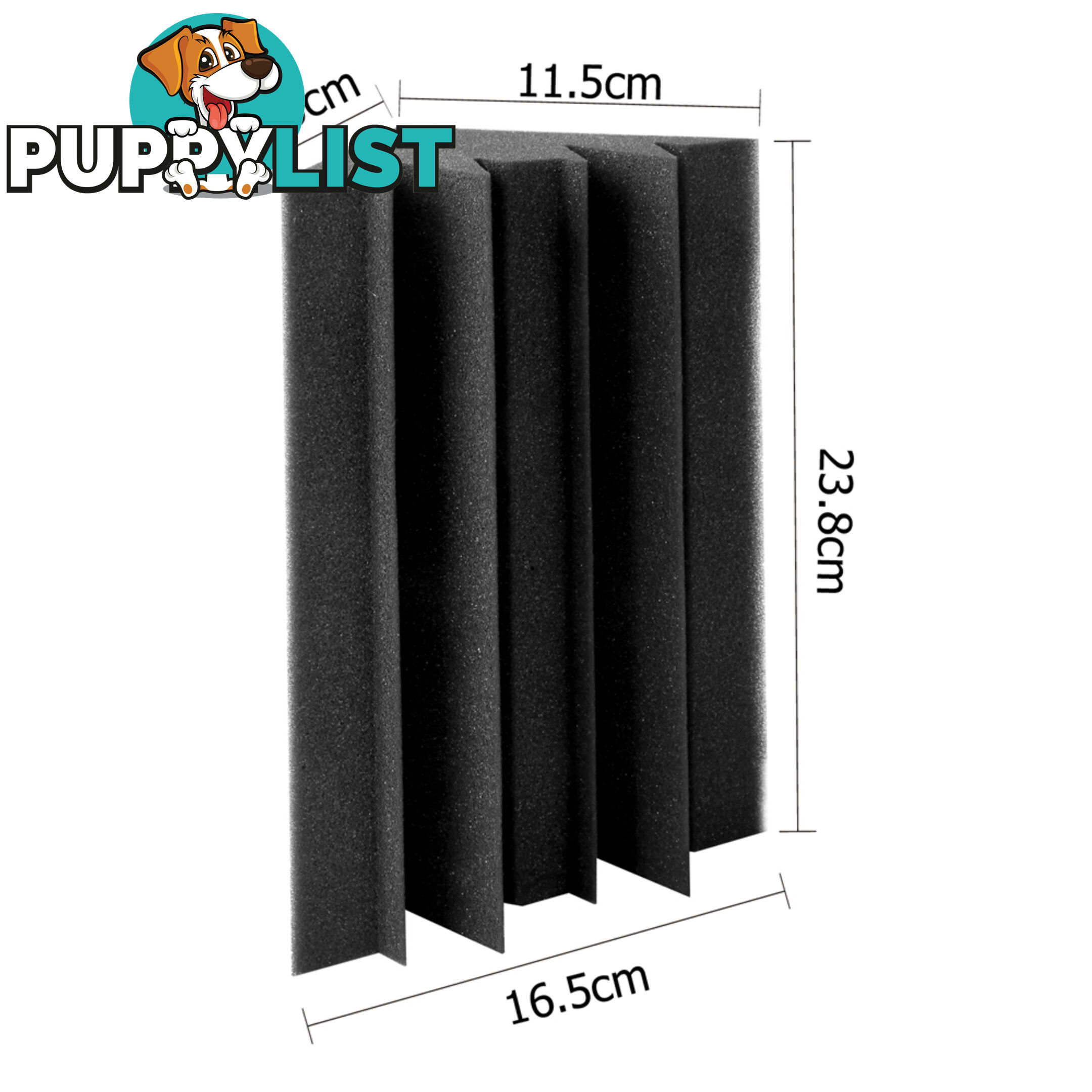 20 Studio Acoustic Foam Home Corner Bass Trap Sound Absorption Proofing Black