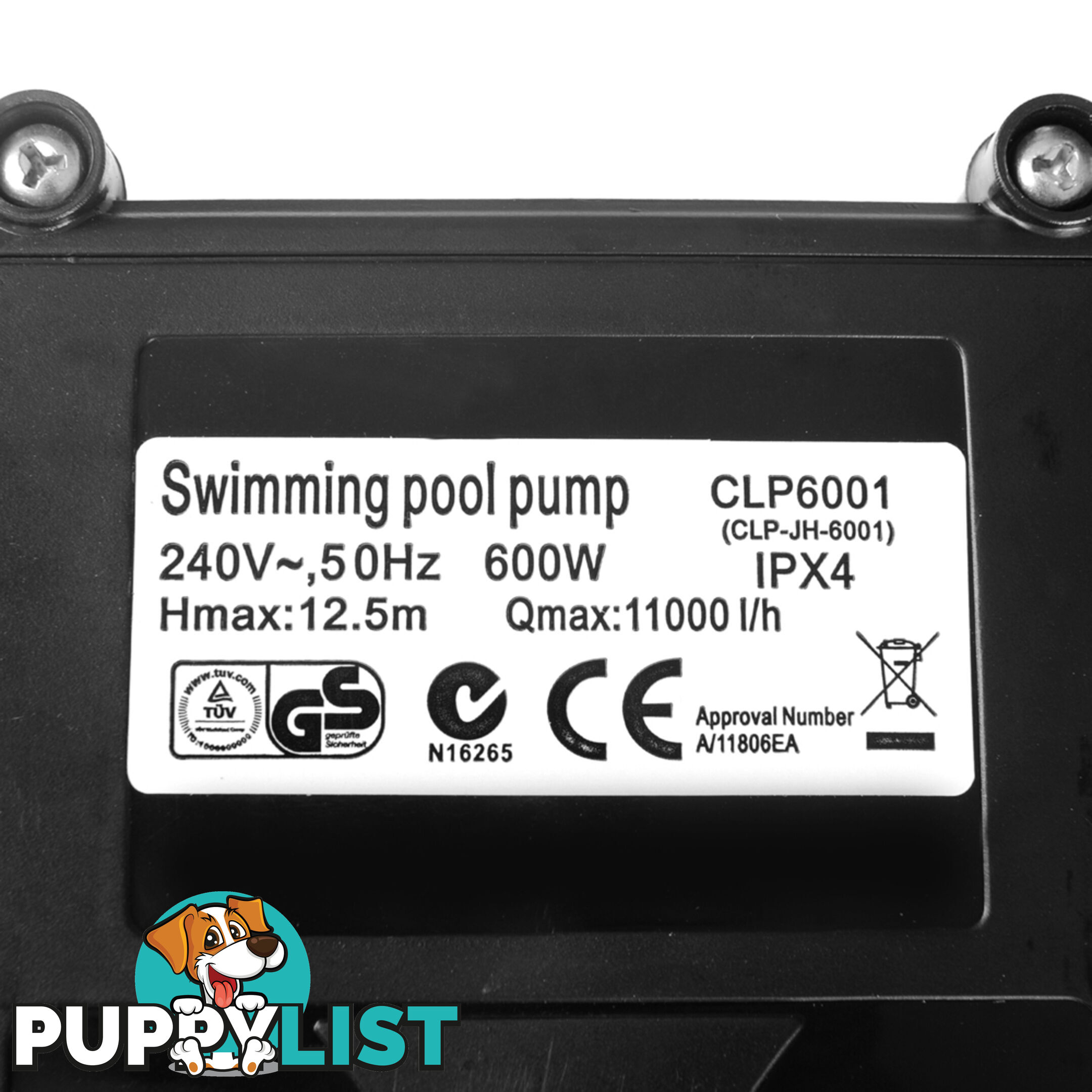 600W Swimming Pool Pump Electric Spa Self Priming Water Pressure 11000L/H 0.8HP