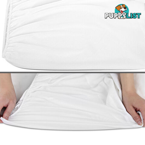 140GSM Terry Cotton Waterproof Mattress Protector Fully Fitted Bed Cover Double