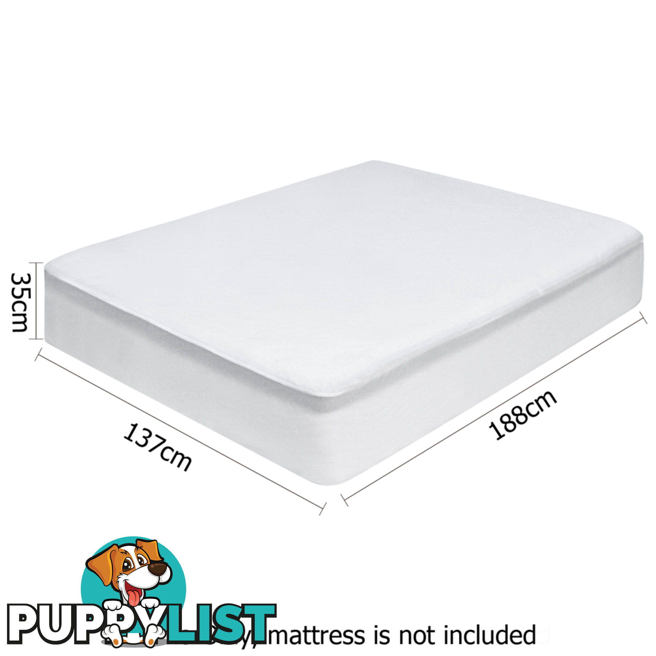 140GSM Terry Cotton Waterproof Mattress Protector Fully Fitted Bed Cover Double