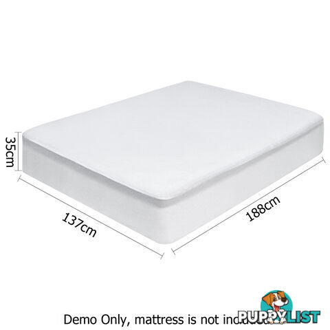 140GSM Terry Cotton Waterproof Mattress Protector Fully Fitted Bed Cover Double