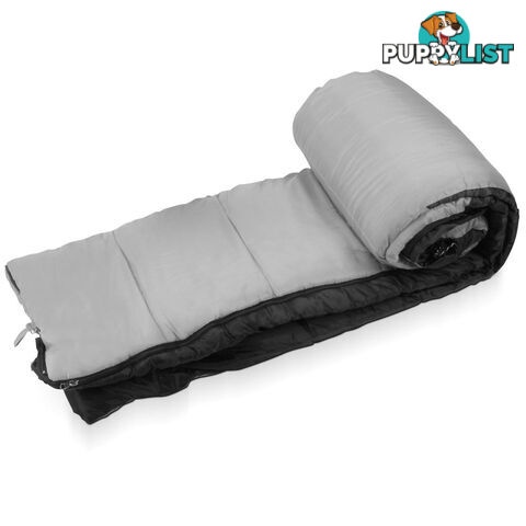 Outdoor Camping Sleeping Bag Single Thermal Hiking Tent Grey black