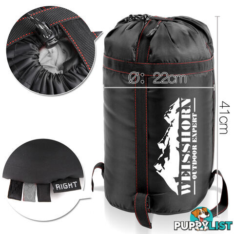 Outdoor Camping Sleeping Bag Single Thermal Hiking Tent Grey black