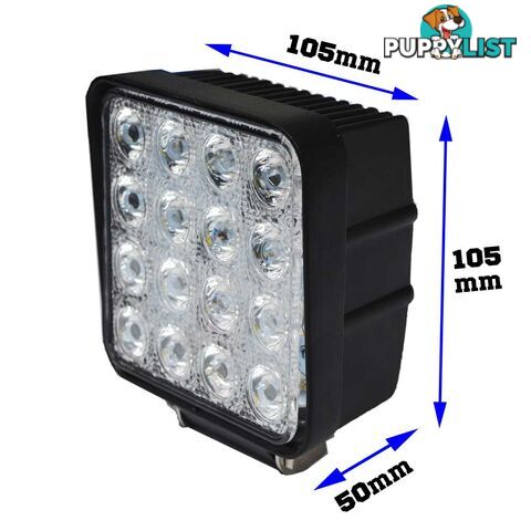 2x 80W LED Work Light Flood Lamp Offroad Tractor Truck 4WD SUV Philips Lumileds