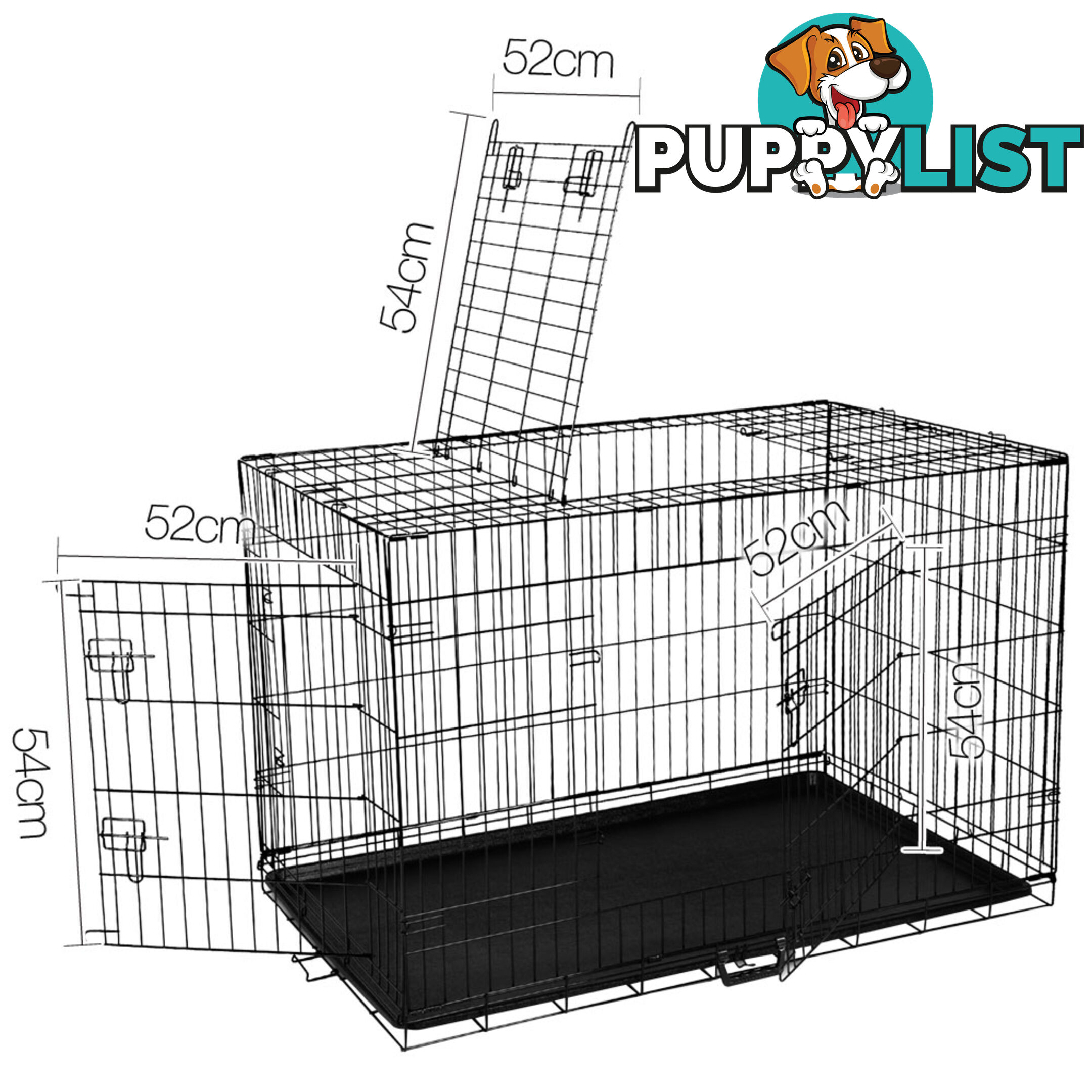 Metal Collapsible Dog Cage 42IN